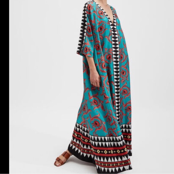 La Double J Cartwheel silk twill caftan dress - Picture 16 of 16